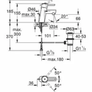 Смеситель для раковины GROHE Concetto, хром (32204001) Смеситель для раковины GROHE Concetto, хром (32204001)