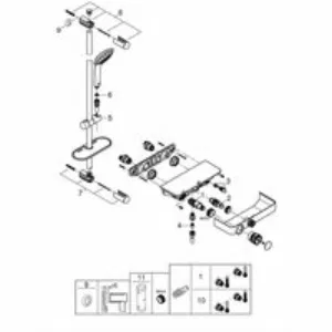 Термостат для душа GROHE Grohtherm SmartControl с душевым гарнитуром, хром (34720000) Термостат для душа GROHE Grohtherm SmartControl с душевым гарнитуром, хром (34720000)