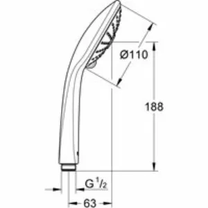 Ручной душ GROHE Euphoria 110 Massage, 9,5 л/мин, 3 режима, хром (27239001) Ручной душ GROHE Euphoria 110 Massage, 9,5 л/мин, 3 режима, хром (27239001)