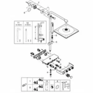 Душевая система GROHE Euphoria SmartControl System 310 Cube Duo с термостатом для душа, хром (26508000) Душевая система GROHE Euphoria SmartControl System 310 Cube Duo с термостатом для душа, хром (26508000)