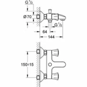 Смеситель для ванны GROHE Costa L, хром (25450001) Смеситель для ванны GROHE Costa L, хром (25450001)