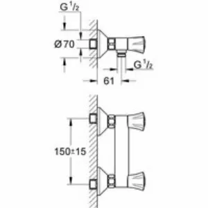 Смеситель для душа GROHE Costa L, хром (26330001) Смеситель для душа GROHE Costa L, хром (26330001)