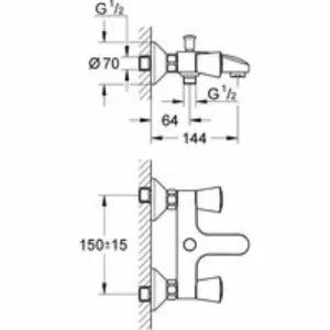 Смеситель для ванны GROHE Costa S, хром (25483001) Смеситель для ванны GROHE Costa S, хром (25483001)