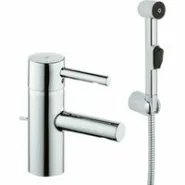 Смеситель для раковины GROHE Essence с донным клапаном и гигиеническим душем, S-size, хром (32535000)