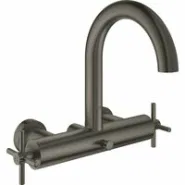 Смеситель для ванны GROHE Atrio двухвентильный, внешнего монтажа, темный графит матовый (25010AL3)