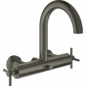 Смеситель для ванны GROHE Atrio двухвентильный, внешнего монтажа, темный графит матовый (25010AL3) Смеситель для ванны GROHE Atrio двухвентильный, внешнего монтажа, темный графит матовый (25010AL3)