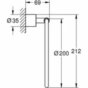 Кольцо для полотенца GROHE Atrio, суперсталь (40307DC3) Кольцо для полотенца GROHE Atrio, суперсталь (40307DC3)