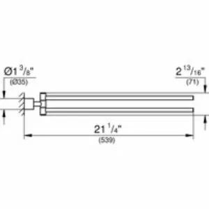 Держатель для полотенца GROHE Atrio двойной, темный графит матовый (40308AL3) Держатель для полотенца GROHE Atrio двойной, темный графит матовый (40308AL3)