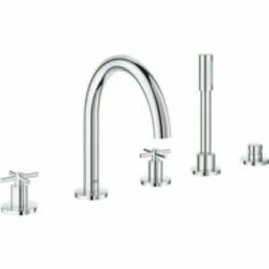 Смеситель для ванны GROHE Atrio двухвентильный, на 5 отверстий, на край ванны, хром (19923003) Смеситель для ванны GROHE Atrio двухвентильный, на 5 отверстий, на край ванны, хром (19923003)