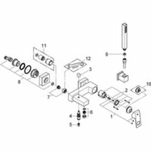 Смеситель для ванны GROHE Eurocube, хром (23141000) Смеситель для ванны GROHE Eurocube, хром (23141000)