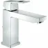 Смеситель для раковины GROHE Eurocube с донным клапаном, M-size, хром (23445000) Смеситель для раковины GROHE Eurocube с донным клапаном, M-size, хром (23445000)
