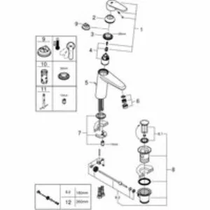 Смеситель для раковины GROHE Eurodisc Cosmopolitan, M-Size, хром (23448002) Смеситель для раковины GROHE Eurodisc Cosmopolitan, M-Size, хром (23448002)