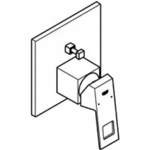 Внешняя часть смесителя для ванны GROHE Eurocube с переключателем на 2 положения, хром (24062000) Внешняя часть смесителя для ванны GROHE Eurocube с переключателем на 2 положения, хром (24062000)