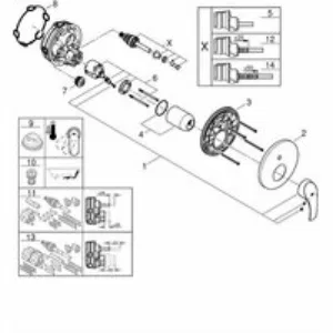 Внешняя часть смесителя для ванны GROHE Eurosmart, хром (24043002) Внешняя часть смесителя для ванны GROHE Eurosmart, хром (24043002)