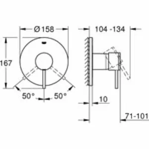 Внешняя часть смесителя для душа GROHE Atrio, хром (24065003) Внешняя часть смесителя для душа GROHE Atrio, хром (24065003)