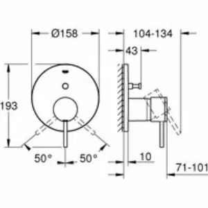 Внешняя часть смесителя для ванны GROHE Atrio на 2 потребителя, суперсталь (24066DC3) Внешняя часть смесителя для ванны GROHE Atrio на 2 потребителя, суперсталь (24066DC3)