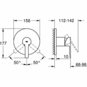 Внешняя часть смесителя для душа GROHE Lineare, суперсталь (24063DC1) Внешняя часть смесителя для душа GROHE Lineare, суперсталь (24063DC1)