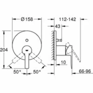 Внешняя часть смесителя для ванны GROHE Lineare, суперсталь (24064DC1) Внешняя часть смесителя для ванны GROHE Lineare, суперсталь (24064DC1)
