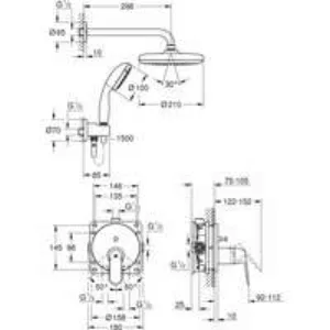Душевая система GROHE Eurosmart Cosmopolitan со смесителем для душа, хром (25219001) Душевая система GROHE Eurosmart Cosmopolitan со смесителем для душа, хром (25219001)