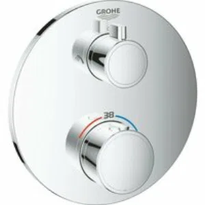 Внешняя часть термостата для душа GROHE Grohtherm на 2 потребителя, круглая, хром (24076000) Внешняя часть термостата для душа GROHE Grohtherm на 2 потребителя, круглая, хром (24076000)