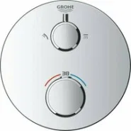 Внешняя часть термостата для душа GROHE Grohtherm на 2 потребителя, круглая, хром (24076000)