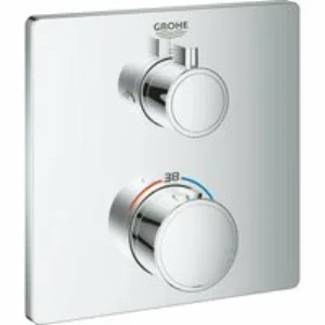 Внешняя часть термостата для душа GROHE Grohtherm на 2 потребителя, хром (24079000) Внешняя часть термостата для душа GROHE Grohtherm на 2 потребителя, хром (24079000)