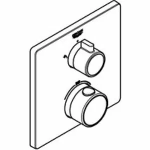 Внешняя часть термостата для душа GROHE Grohtherm на 2 потребителя, хром (24079000) Внешняя часть термостата для душа GROHE Grohtherm на 2 потребителя, хром (24079000)