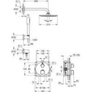 Набор для комплектации душа с Rainshower Cosmopolitan 210, GROHE Grohtherm, хром, (34732000) Набор для комплектации душа с Rainshower Cosmopolitan 210, GROHE Grohtherm, хром, (34732000)