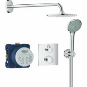 Душевая система GROHE Grohtherm с термостатом для душа, хром (34734000) Душевая система GROHE Grohtherm с термостатом для душа, хром (34734000)