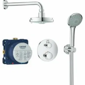 Душевая система GROHE Grohtherm с Rainshower Cosmopolitan 160, хром (34735000) Душевая система GROHE Grohtherm с Rainshower Cosmopolitan 160, хром (34735000)