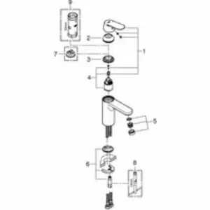 Смеситель для раковины GROHE Eurosmart Cosmopolitan, M-size, хром (23327000) Смеситель для раковины GROHE Eurosmart Cosmopolitan, M-size, хром (23327000)