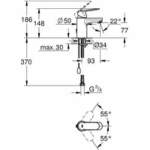 Смеситель для раковины GROHE Eurosmart Cosmopolitan, S-size, хром (3282700E) Смеситель для раковины GROHE Eurosmart Cosmopolitan, S-size, хром (3282700E)