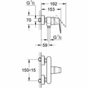 Смеситель для душа GROHE Eurosmart Cosmopolitan, хром (32837000) Смеситель для душа GROHE Eurosmart Cosmopolitan, хром (32837000)