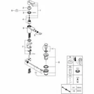 Смеситель для биде GROHE Eurosmart Cosmopolitan с донным клапаном, S-size, хром (32839000) Смеситель для биде GROHE Eurosmart Cosmopolitan с донным клапаном, S-size, хром (32839000)