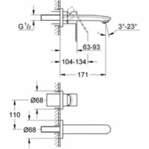 Внешняя часть смесителя для раковины GROHE Eurostyle Cosmopolitan, S-Size, хром (19571002) Внешняя часть смесителя для раковины GROHE Eurostyle Cosmopolitan, S-Size, хром (19571002)