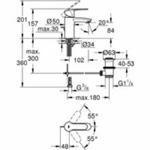 Смеситель для раковины GROHE Eurostyle Cosmopolitan, S-size, хром (3355220E) Смеситель для раковины GROHE Eurostyle Cosmopolitan, S-size, хром (3355220E)