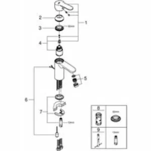 Смеситель для раковины GROHE Eurostyle Cosmopolitan, S-size, хром (3355720E) Смеситель для раковины GROHE Eurostyle Cosmopolitan, S-size, хром (3355720E)