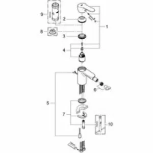 Смеситель для биде GROHE Eurostyle Cosmopolitan, S-size, хром (33566002) Смеситель для биде GROHE Eurostyle Cosmopolitan, S-size, хром (33566002)