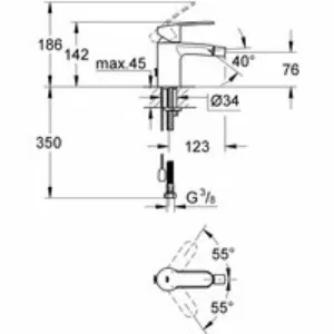 Смеситель для биде GROHE Eurostyle Cosmopolitan, S-size, хром (33566002) Смеситель для биде GROHE Eurostyle Cosmopolitan, S-size, хром (33566002)