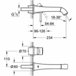 Внешняя часть смесителя для раковины GROHE Grandera на 2 отверстия, хром (19930000) Внешняя часть смесителя для раковины GROHE Grandera на 2 отверстия, хром (19930000)