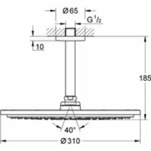 Верхний душ GROHE Rainshower Cosmopolitan 310, 8 л/мин, 1 режим, 142 мм, теплый закат матовый (26067DL0) Верхний душ GROHE Rainshower Cosmopolitan 310, 8 л/мин, 1 режим, 142 мм, теплый закат матовый (26067DL0)