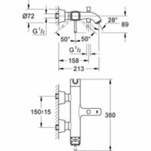 Смеситель для ванны GROHE Grandera, хром (23317000) Смеситель для ванны GROHE Grandera, хром (23317000)