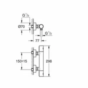Термостат для душа GROHE Grohtherm 1000 Cosmopolitan, холодный рассвет матовый (34065GN2) Термостат для душа GROHE Grohtherm 1000 Cosmopolitan, холодный рассвет матовый (34065GN2)