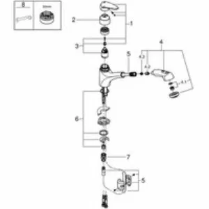 Смеситель для кухни GROHE Eurodisc, хром (32257001) Смеситель для кухни GROHE Eurodisc, хром (32257001)