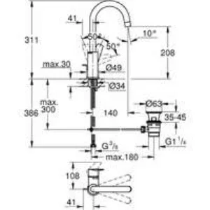 Готовый комплект для ванной комнаты GROHE BauEdge, хром (NB0050) Готовый комплект для ванной комнаты GROHE BauEdge, хром (NB0050)