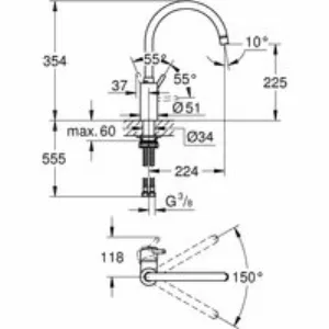 Смеситель для кухни GROHE Concetto, суперсталь (32661DC3) Смеситель для кухни GROHE Concetto, суперсталь (32661DC3)