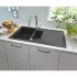 Мойка GROHE K400 с 1,5 чашей, 1000 x 500 мм, черный гранит (31642AP0) Мойка GROHE K400 с 1,5 чашей, 1000 x 500 мм, черный гранит (31642AP0)