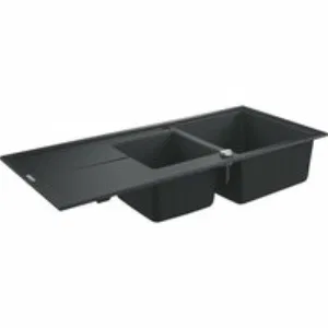 Мойка GROHE K400 с 1,5 чашей, черный гранит (31643AP0) Мойка GROHE K400 с 1,5 чашей, черный гранит (31643AP0)