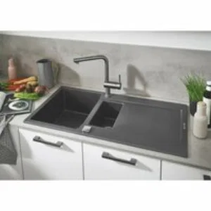 Мойка GROHE K500 с 1,5 чашей, 1000 x 500 мм, серый гранит (31646AT0) Мойка GROHE K500 с 1,5 чашей, 1000 x 500 мм, серый гранит (31646AT0)