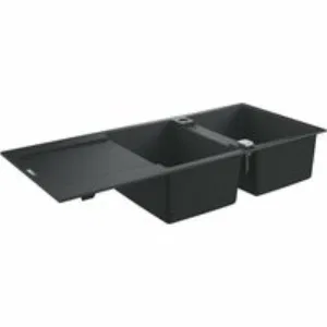 Мойка GROHE K500 с двумя чашами, 1160 x 500 мм, черный гранит (31647AP0) Мойка GROHE K500 с двумя чашами, 1160 x 500 мм, черный гранит (31647AP0)